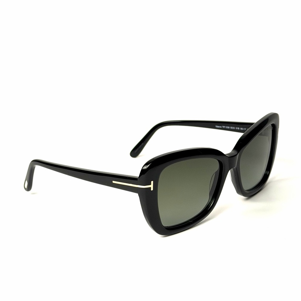 Tom Ford Maeve TF 1008 01B Black Sunglasses 55mm Authentic - Picture 3 of 7